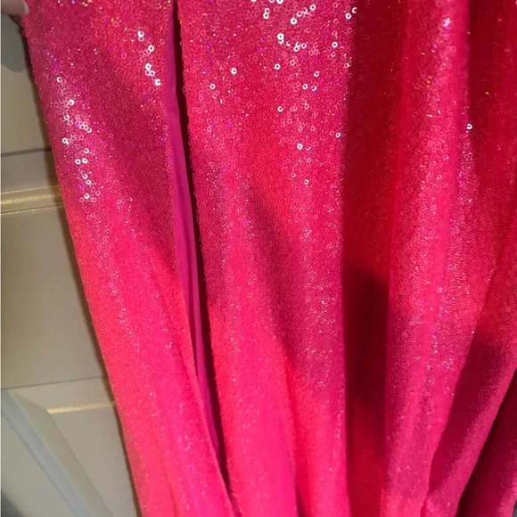 Aqua Pink Sequin Cowl Slip Maxi Dress - Picture 4 of 4